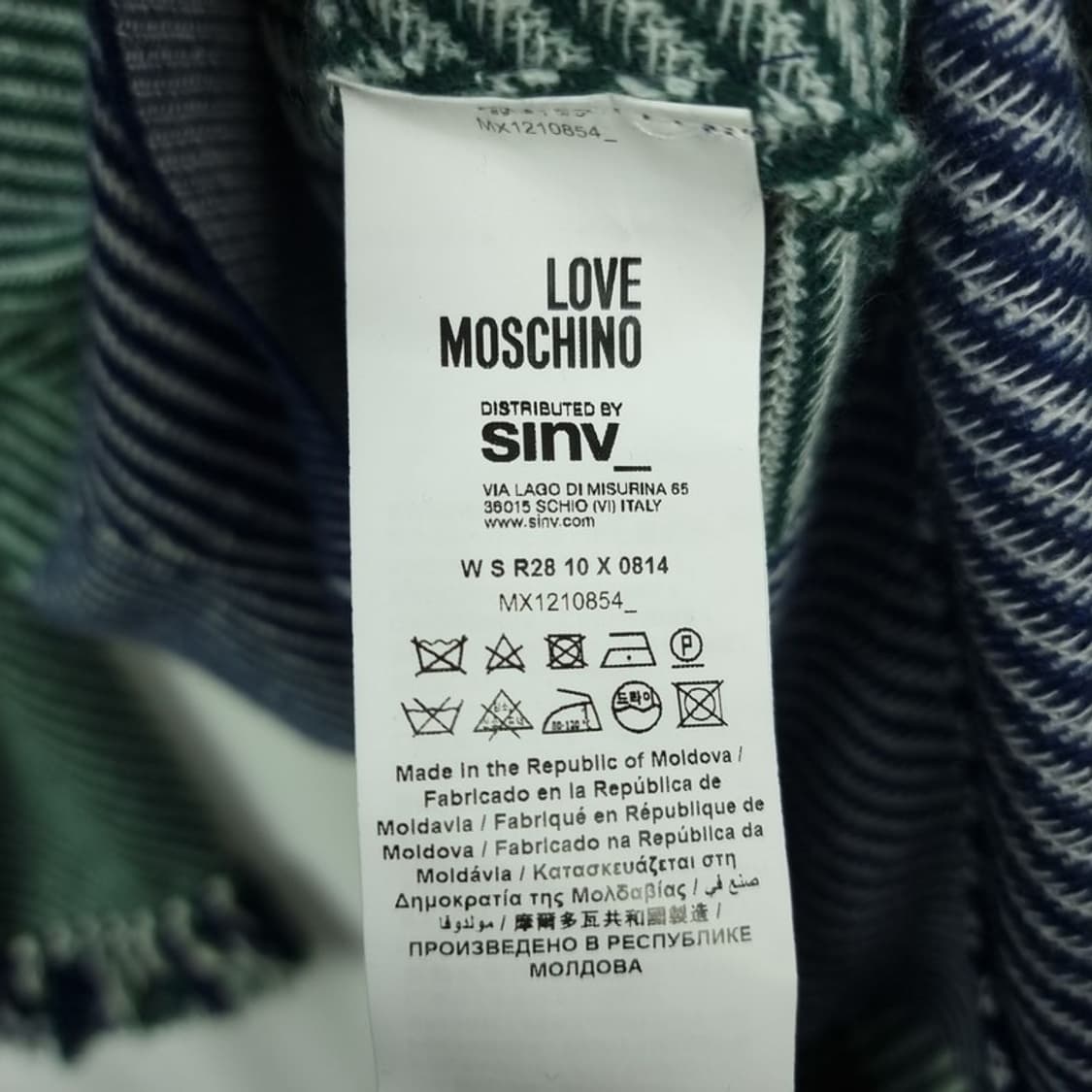 [러브 모스키노] 스트라이프 패턴 크루넥 오버핏 니트 원피스 P01439 상품이미지8