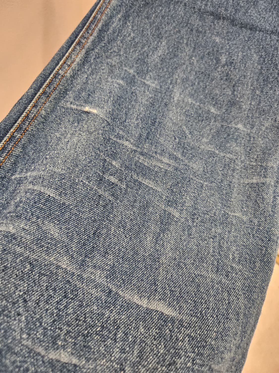 [48] WYM 우영미 21fw 남성 블루 스트레이트 데님 팬츠 상품이미지6