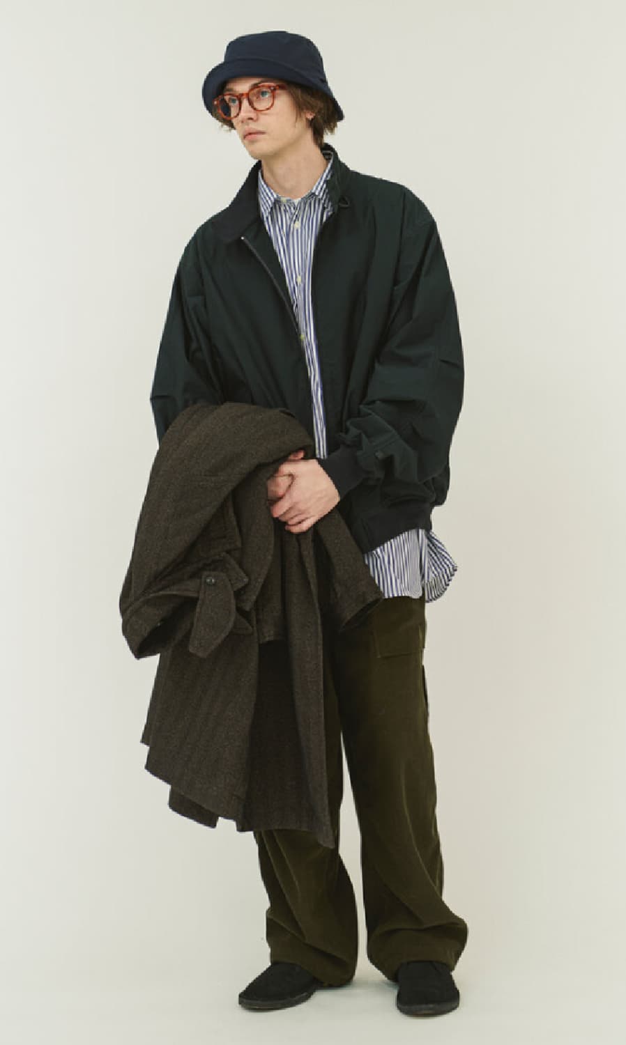 (L)다이와피어39 테크 레귤러 카라 셔츠 (네이비스트라이프) 상품이미지2