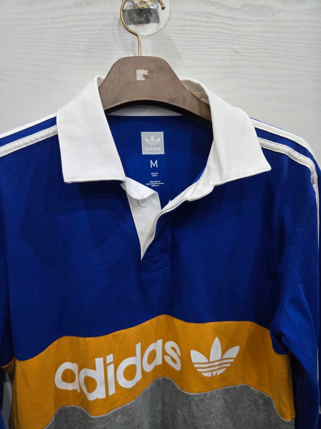 M,95 )) adidas 아디다스 올드스쿨 럭비 카라 긴팔티셔츠! 상품이미지2