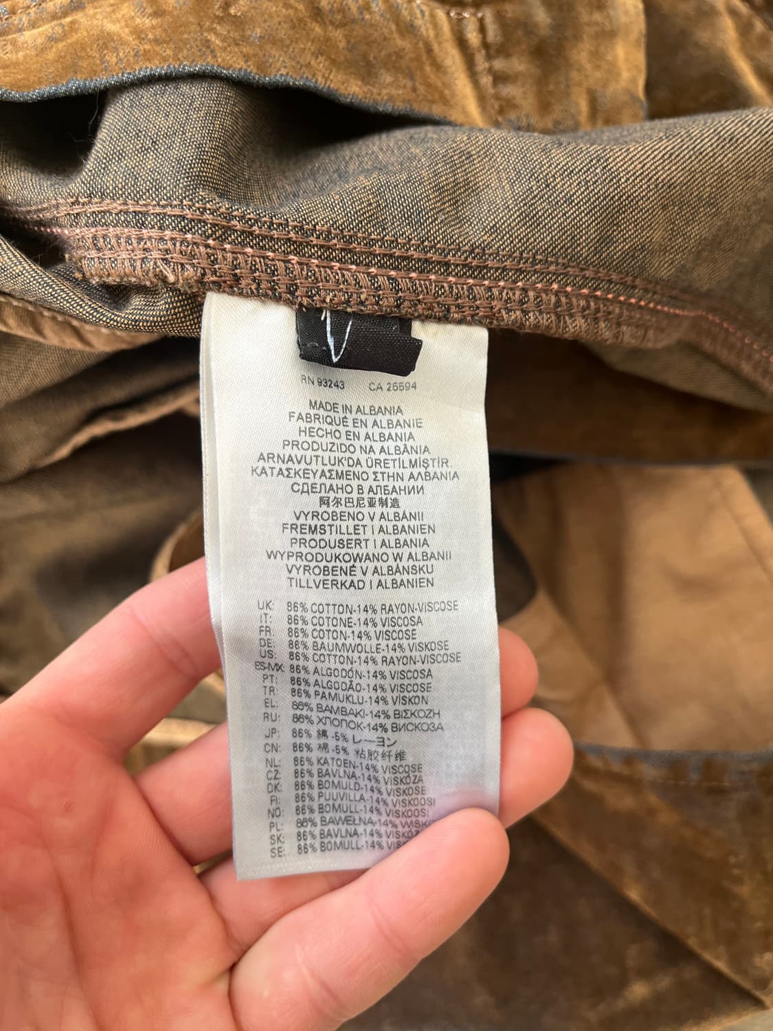 Diesel 디젤 로고 벨벳 베스트  상품이미지8