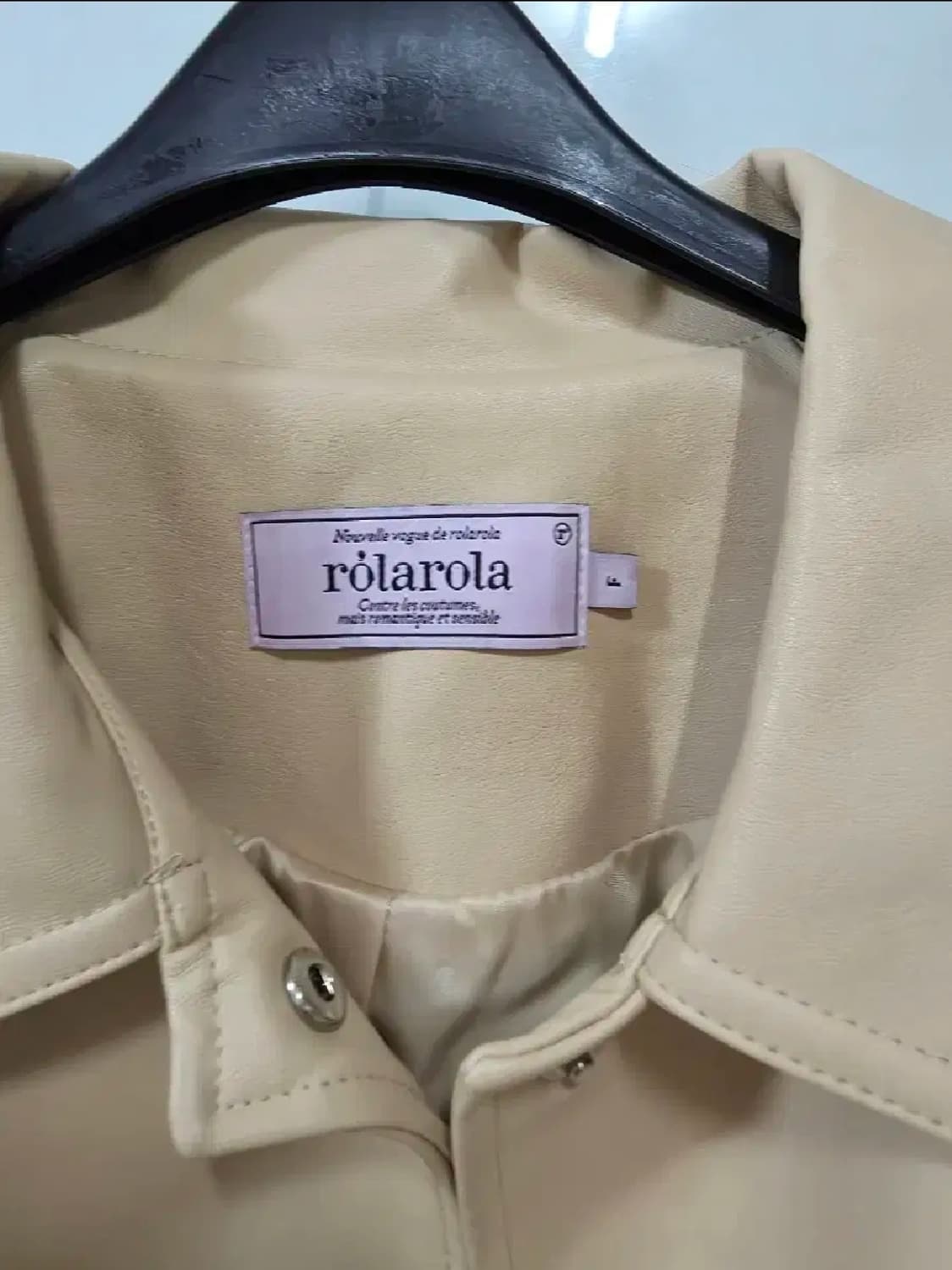 rolarola 로라로라 베이지 레더 자켓 상품이미지4