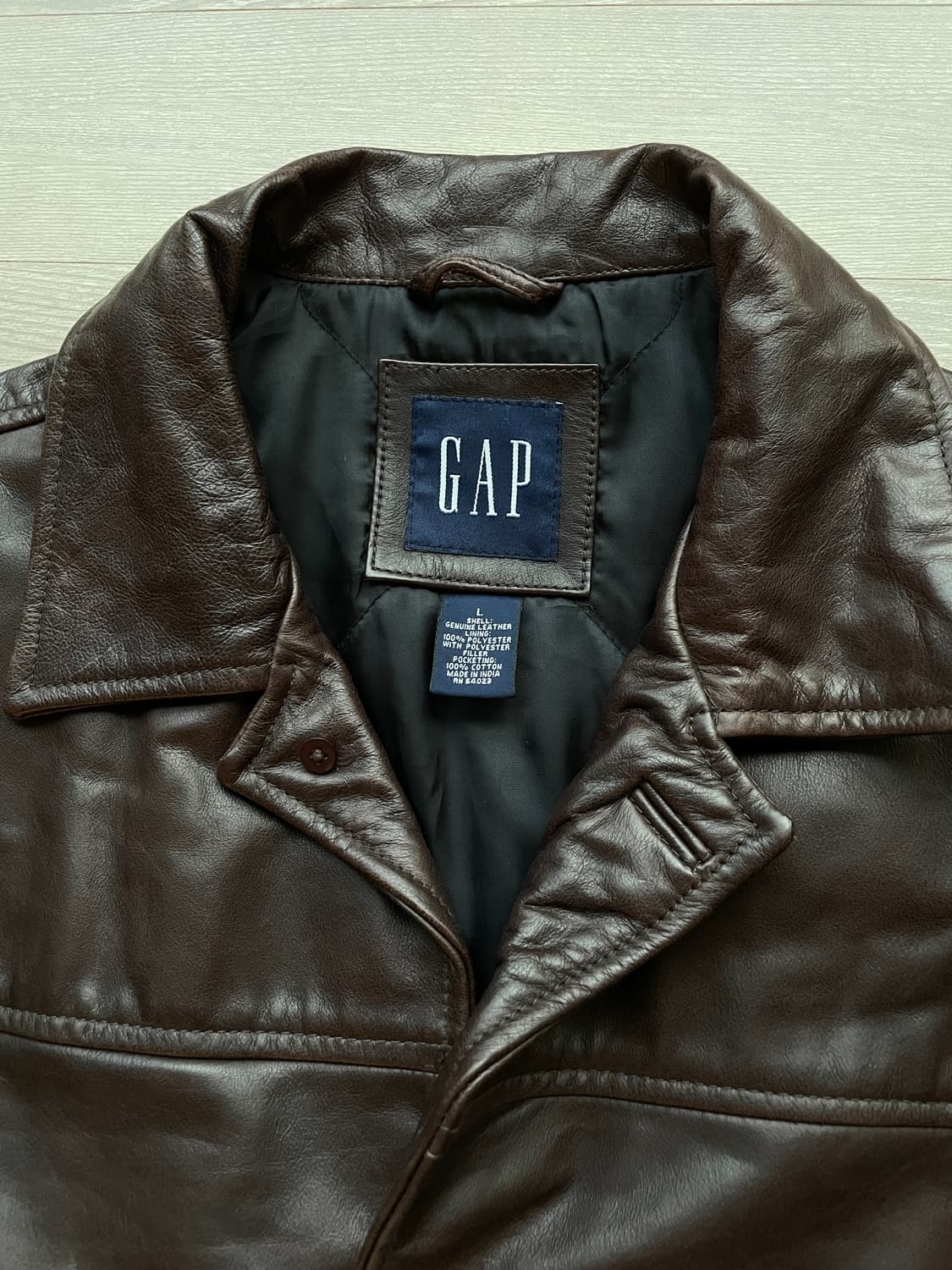 90s 올드갭 레더 카코트 브라운 gap carcoat 상품이미지3