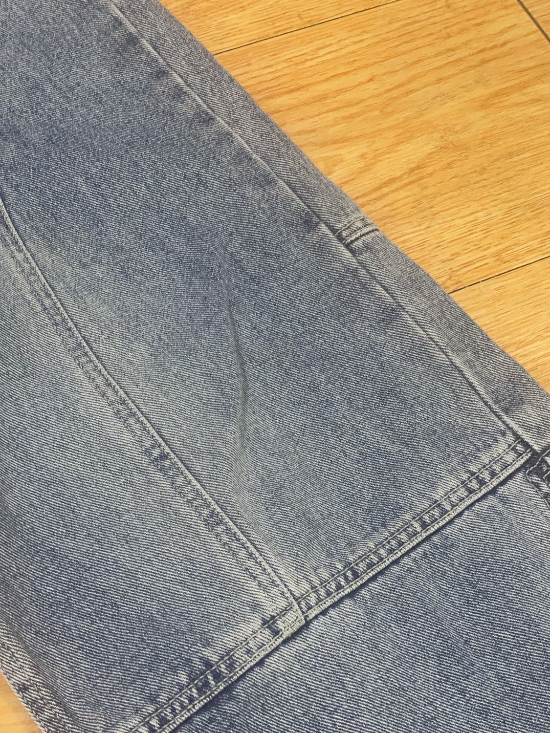 앤더슨벨 워시드블루 지퍼 와이드 레그 진 31 상품이미지4