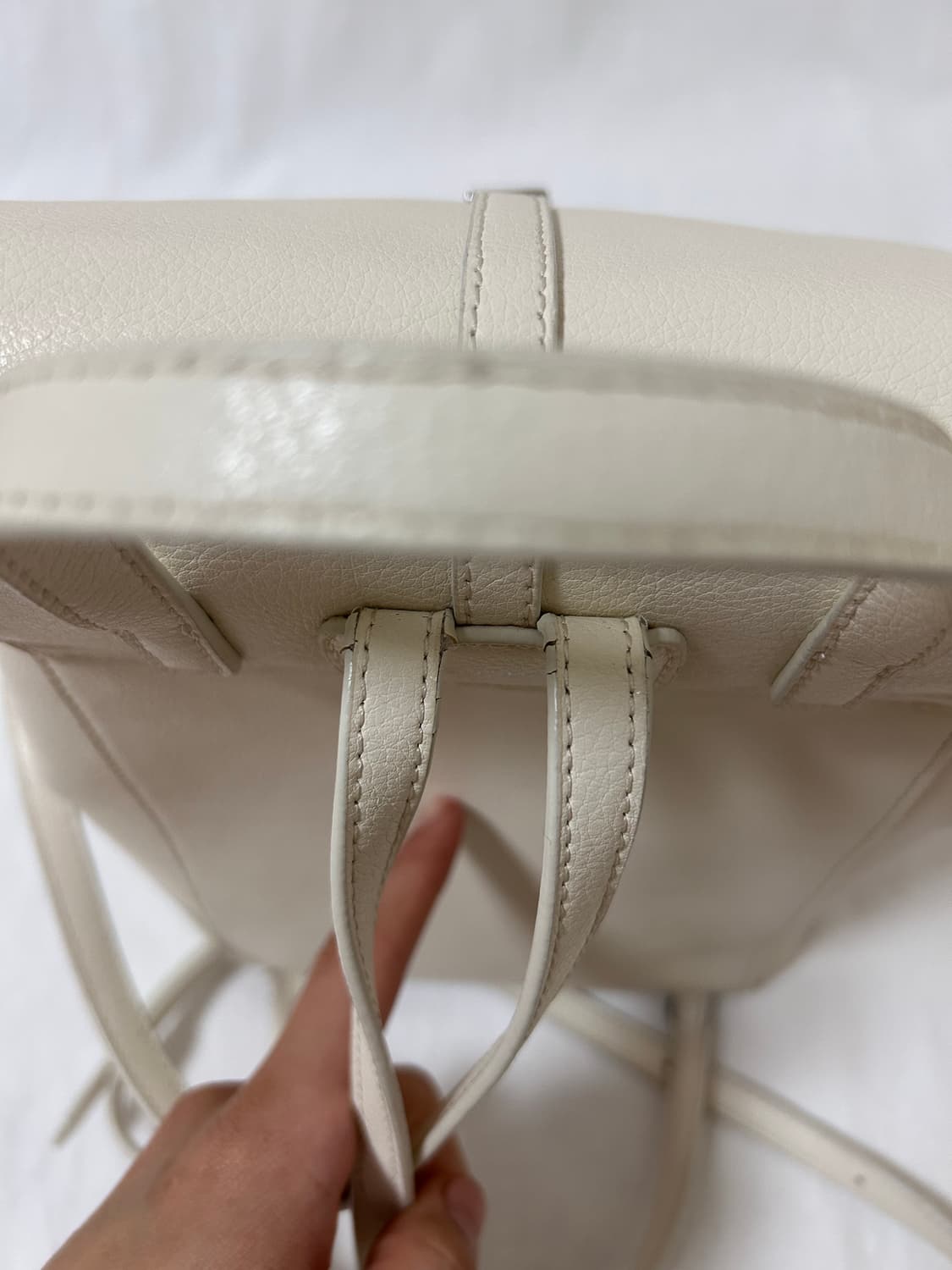 MONOROW 아이보리 가죽 백팩 상품이미지8