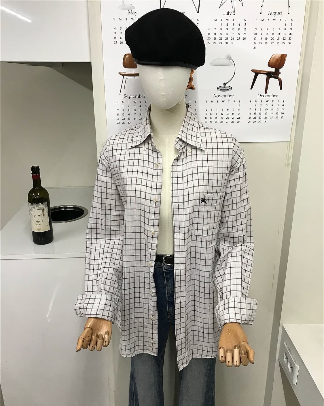 버버리 로고 체크 셔츠 상품이미지4
