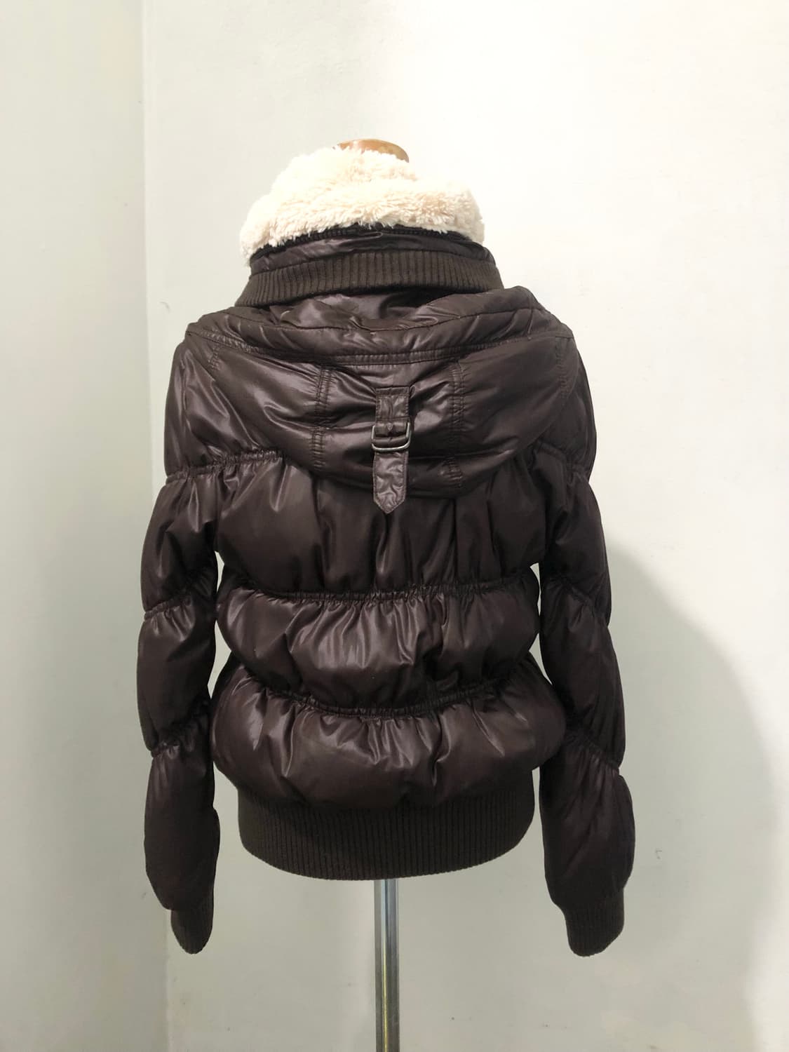 버커루 브라운 셔링 퍼 패딩 Buckaroo 빈티지 상품이미지2