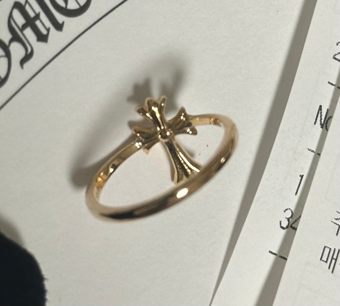 [us 4.5] 크롬하츠 22k 버블검 크로스링 상품이미지5