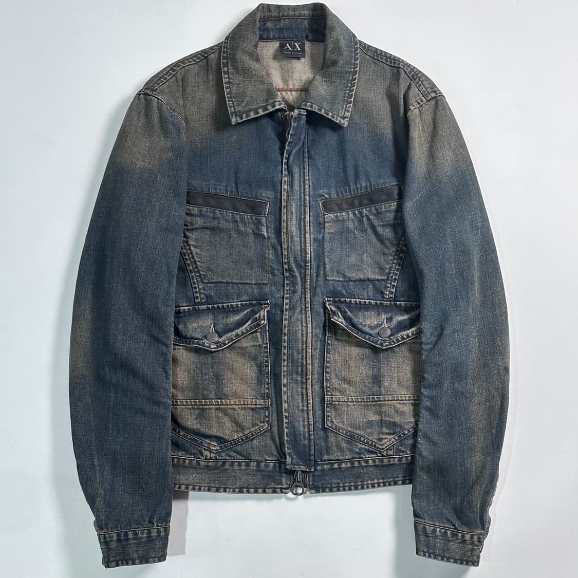 알마니 익스체인지 워시드 데님 자켓 상품이미지1