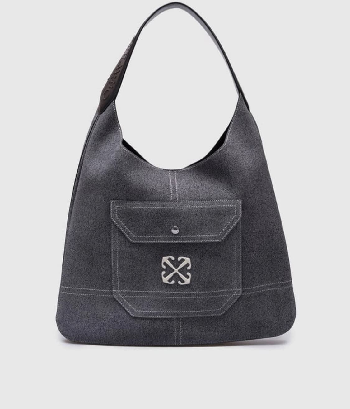 오프화이트 데님 스웨이드 숄더백 상품이미지1