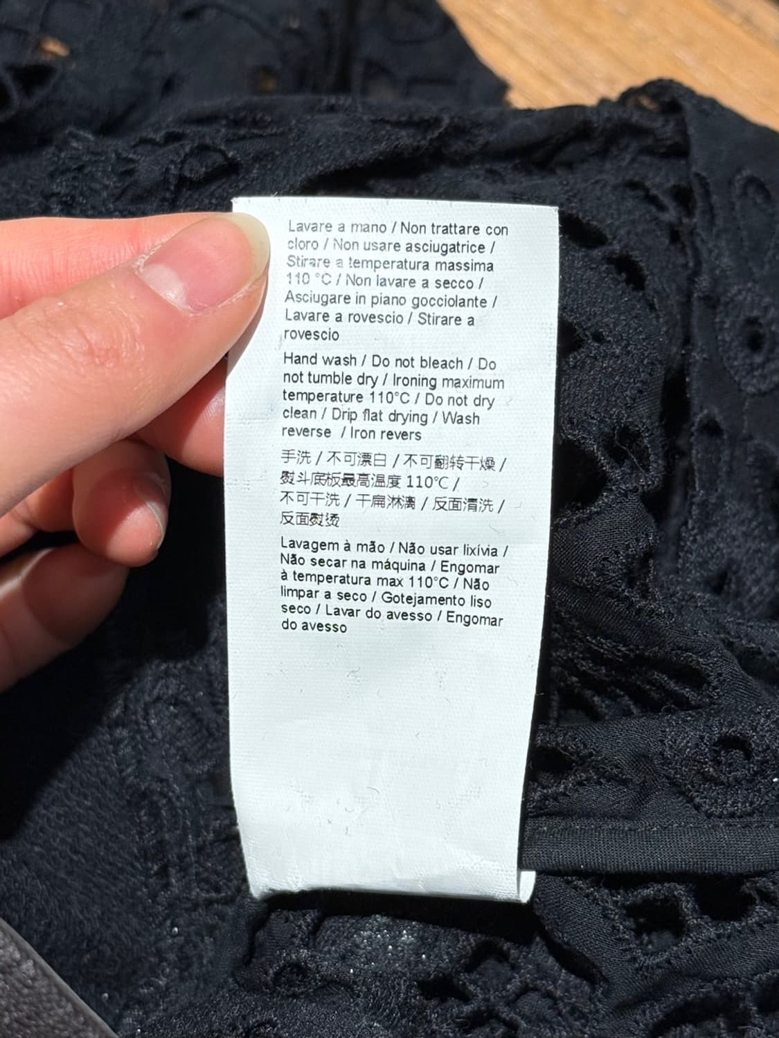 n21 블랙 레이스 헴 스웻 셔츠 상품이미지9