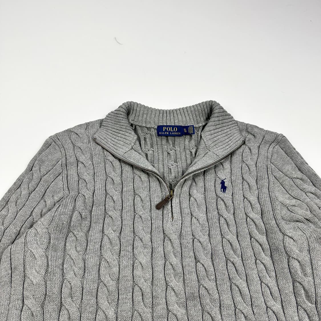 폴로 랄프로렌 클래식 케이블 반집업 니트 XL 상품이미지2