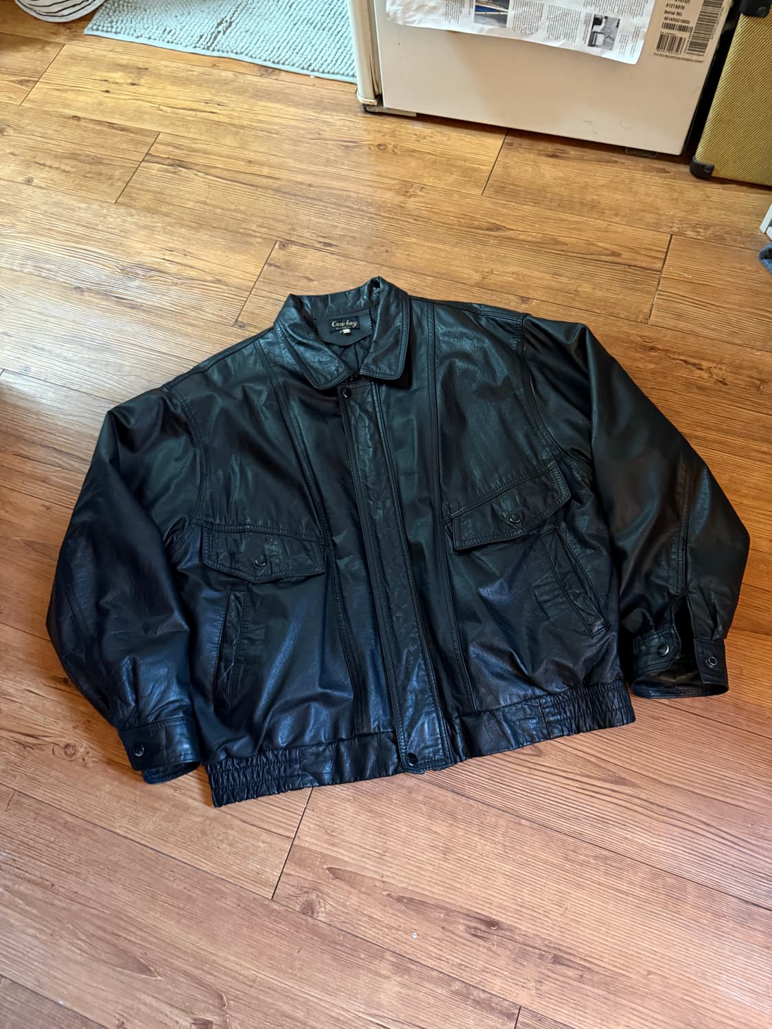 빈티지 cowboy 블랙 리얼레더 가죽자켓 L 상품이미지1