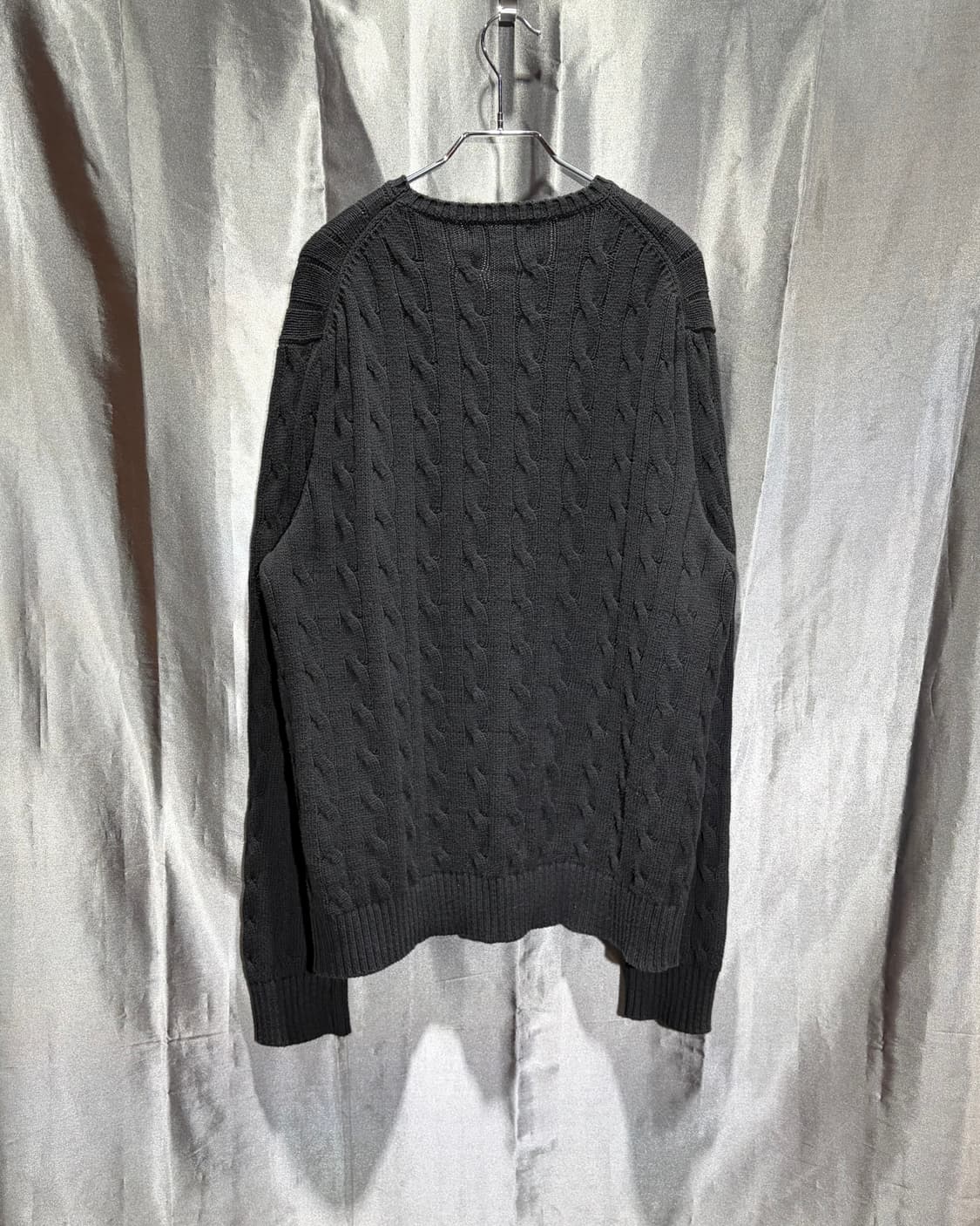 L 폴로랄프로렌 레드포니 케이블 블랙 니트 상품이미지3