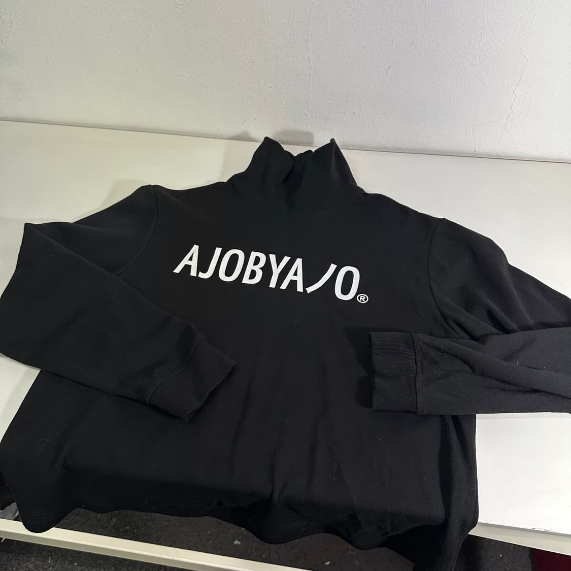 OS 아조바이아조 블랙 OG로고 목폴라 터틀넥 롱슬리브 상품이미지2