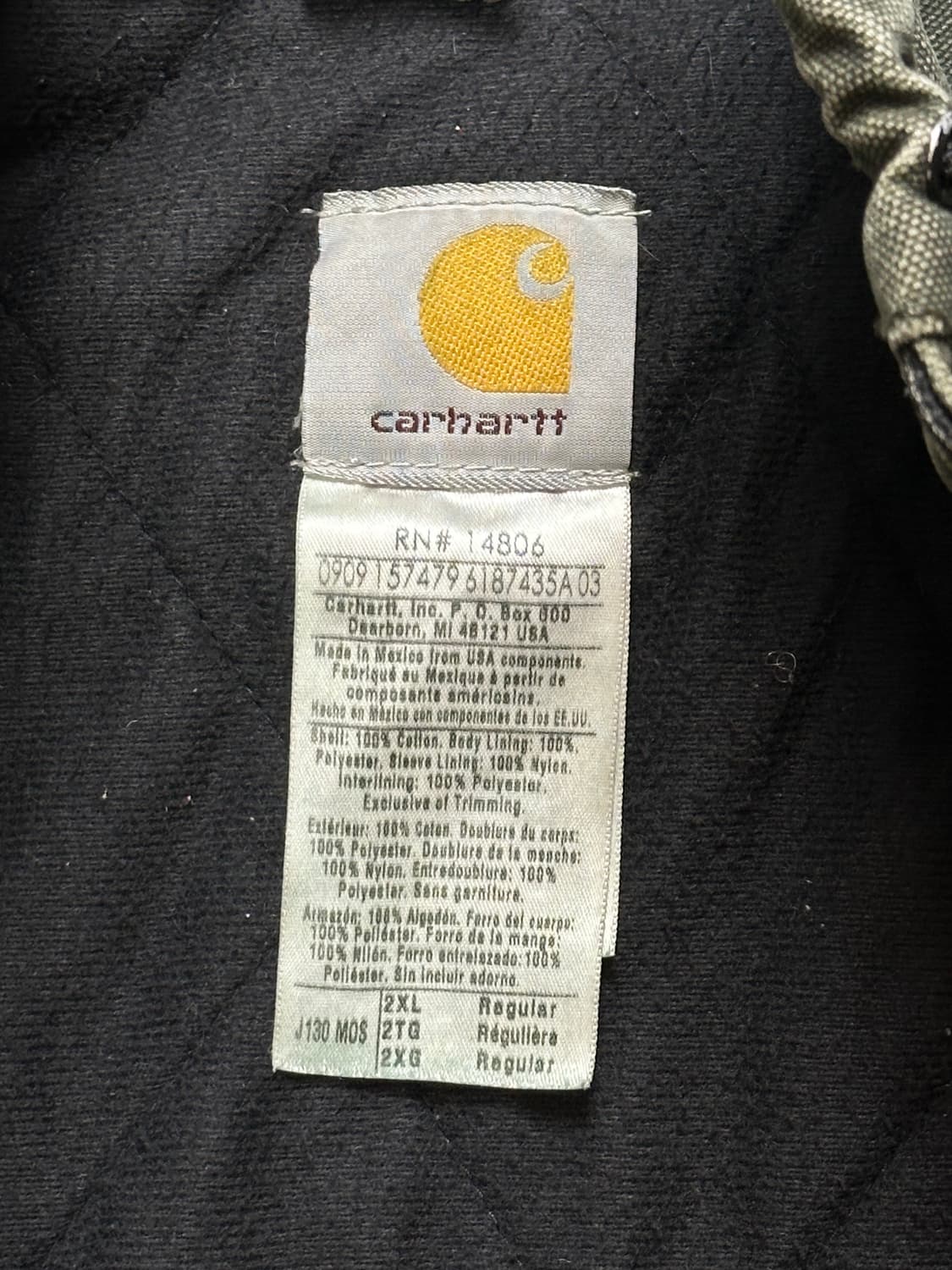 00's OG 칼하트 J130 액티브 자켓 칼하트 MOS 모스그린 상품이미지9