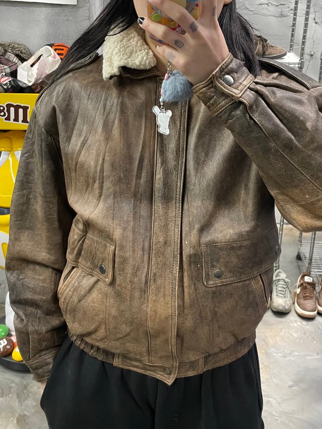 재팬 빈티지 A2 레더 봄버 자켓 상품이미지7