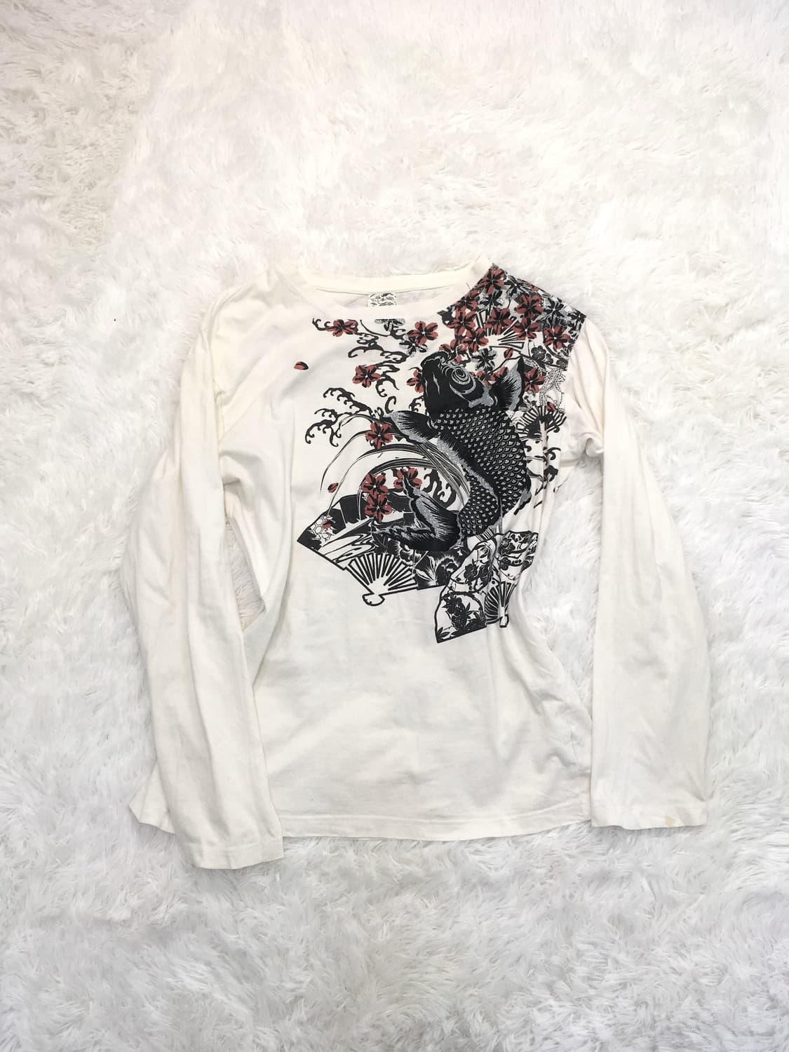 일본빈티지 오리엔탈 프린팅 긴팔 티셔츠 상품이미지1