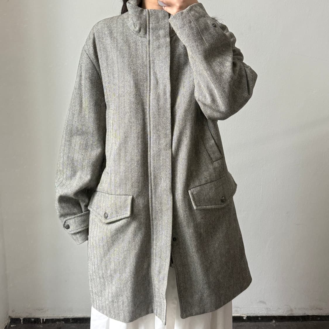 [M] 타미힐피거 해링본 코트 상품이미지1