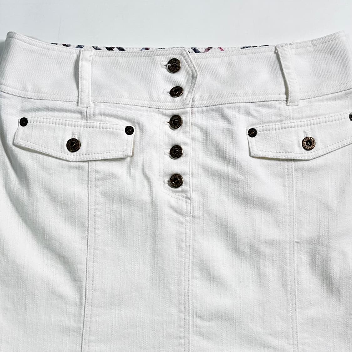  버버리 화이트 데님 스커트 상품이미지4