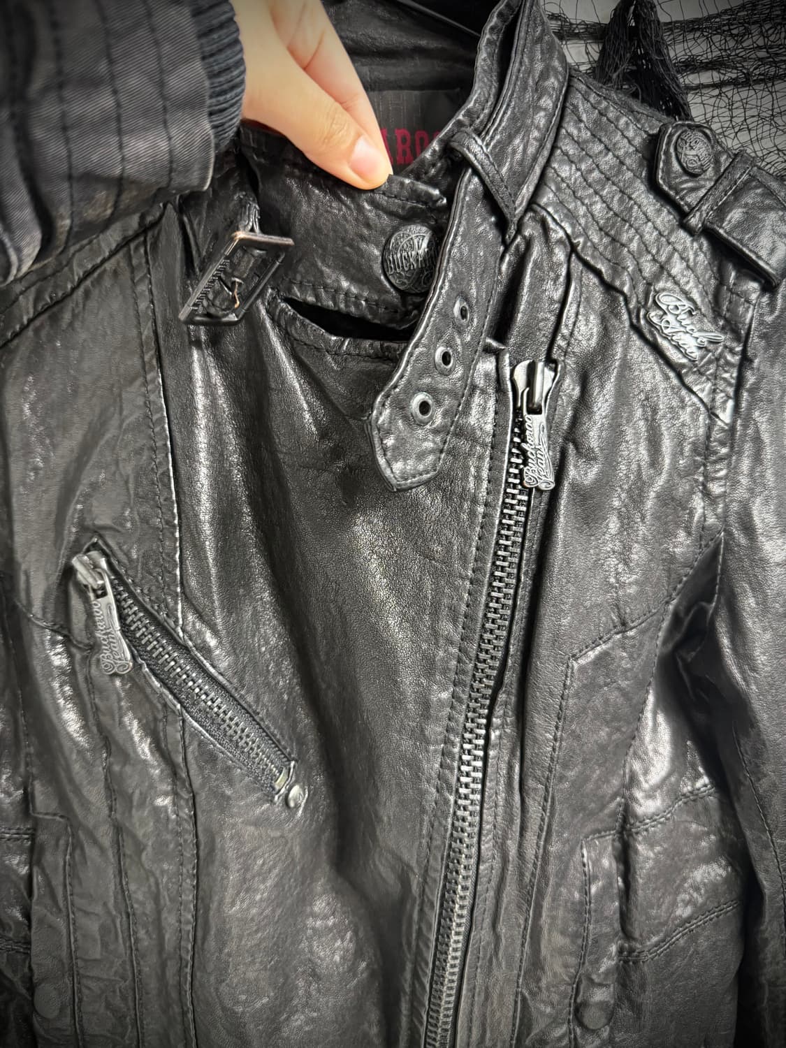 Buckaroo detailed leather jacket 상품이미지7