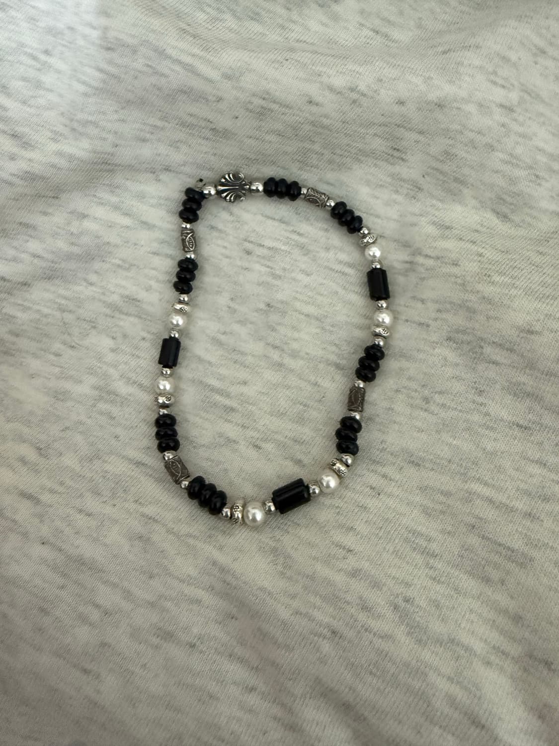 Nct 유우시 착 ) 스쿠도 쉘 블랙펄 팔찌 18cm 상품이미지1