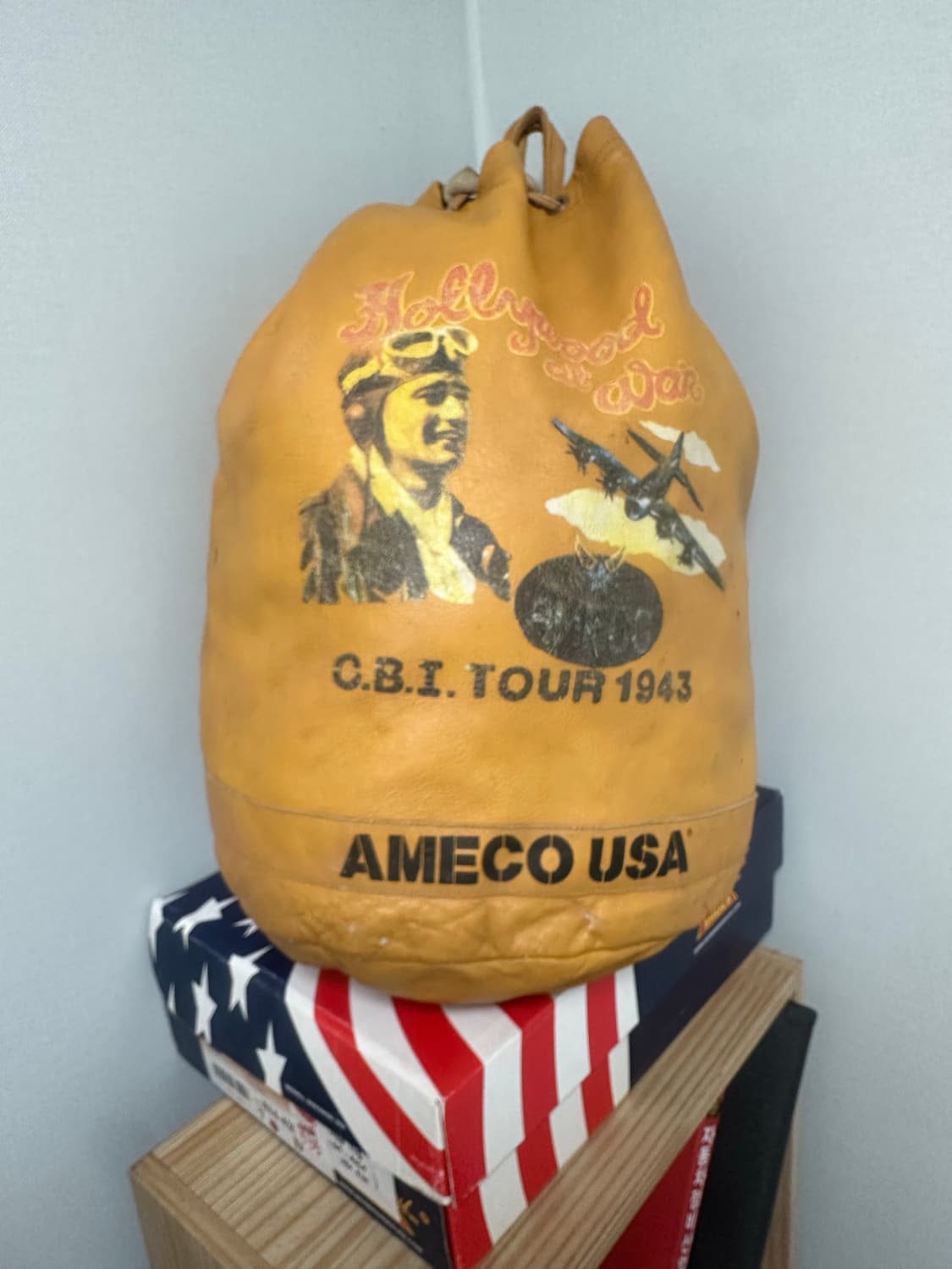 1990s AMECO 아메코 레더 밀리터리 럭색 백팩  상품이미지1