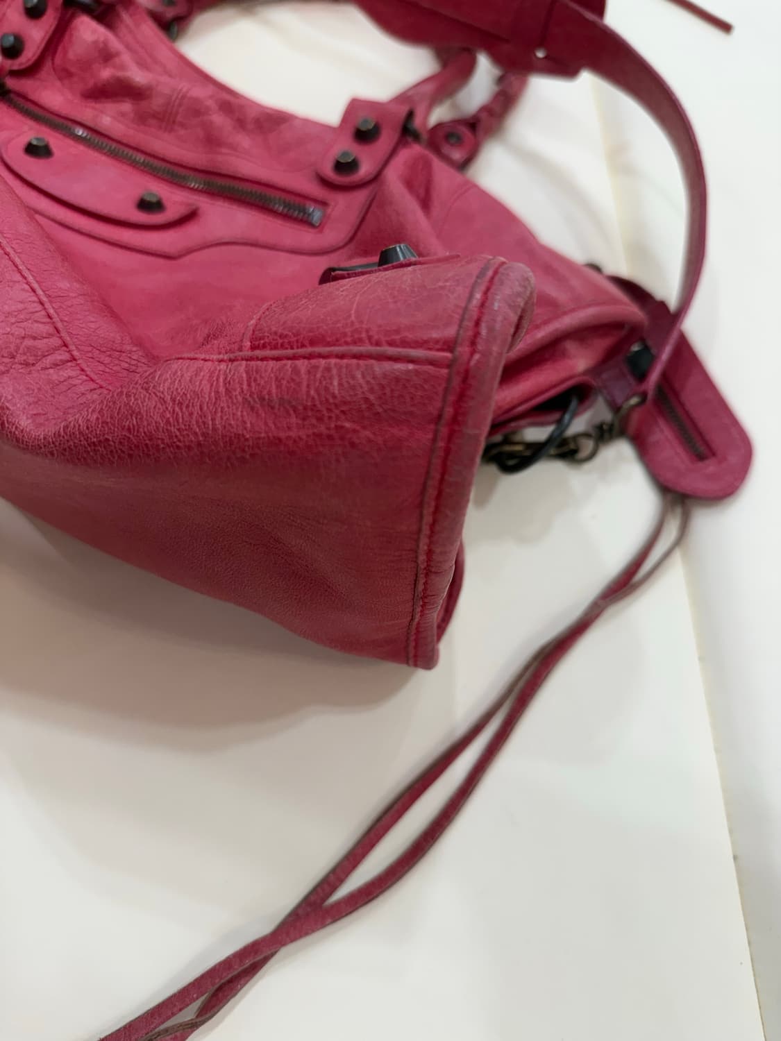 발렌시아가 시티 모터백 핑크  상품이미지5