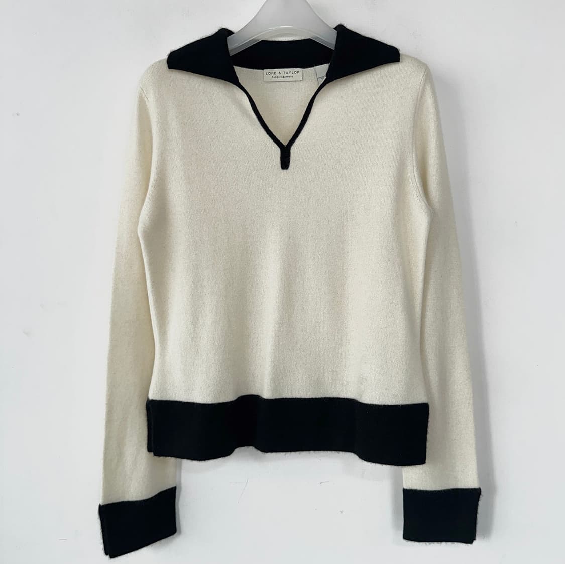 LORD & TAYLOR 캐시미어 카라 니트 상품이미지1