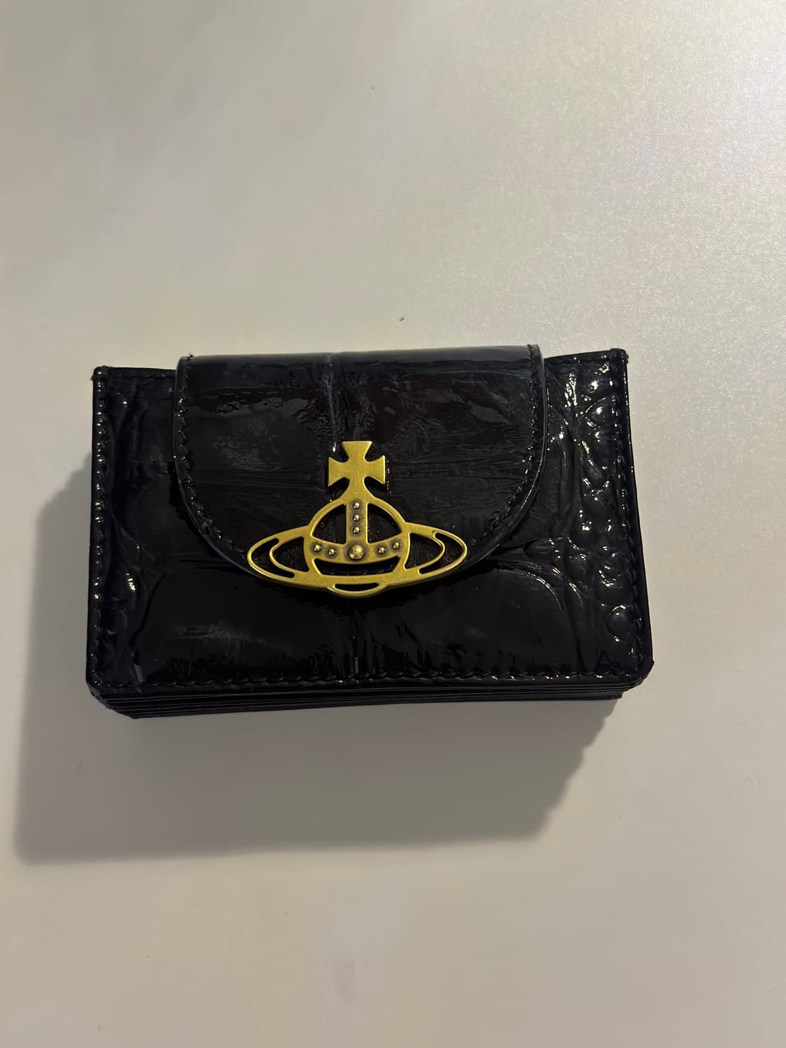 비비안 웨스트우드 샤이니 페이던트 플랩 카드지갑 홀더 상품이미지4