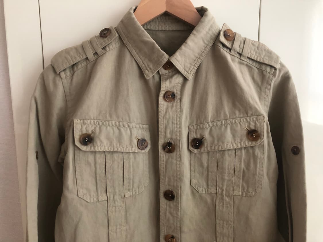 발망 베이지 벨티드 사파리 자켓 상품이미지2