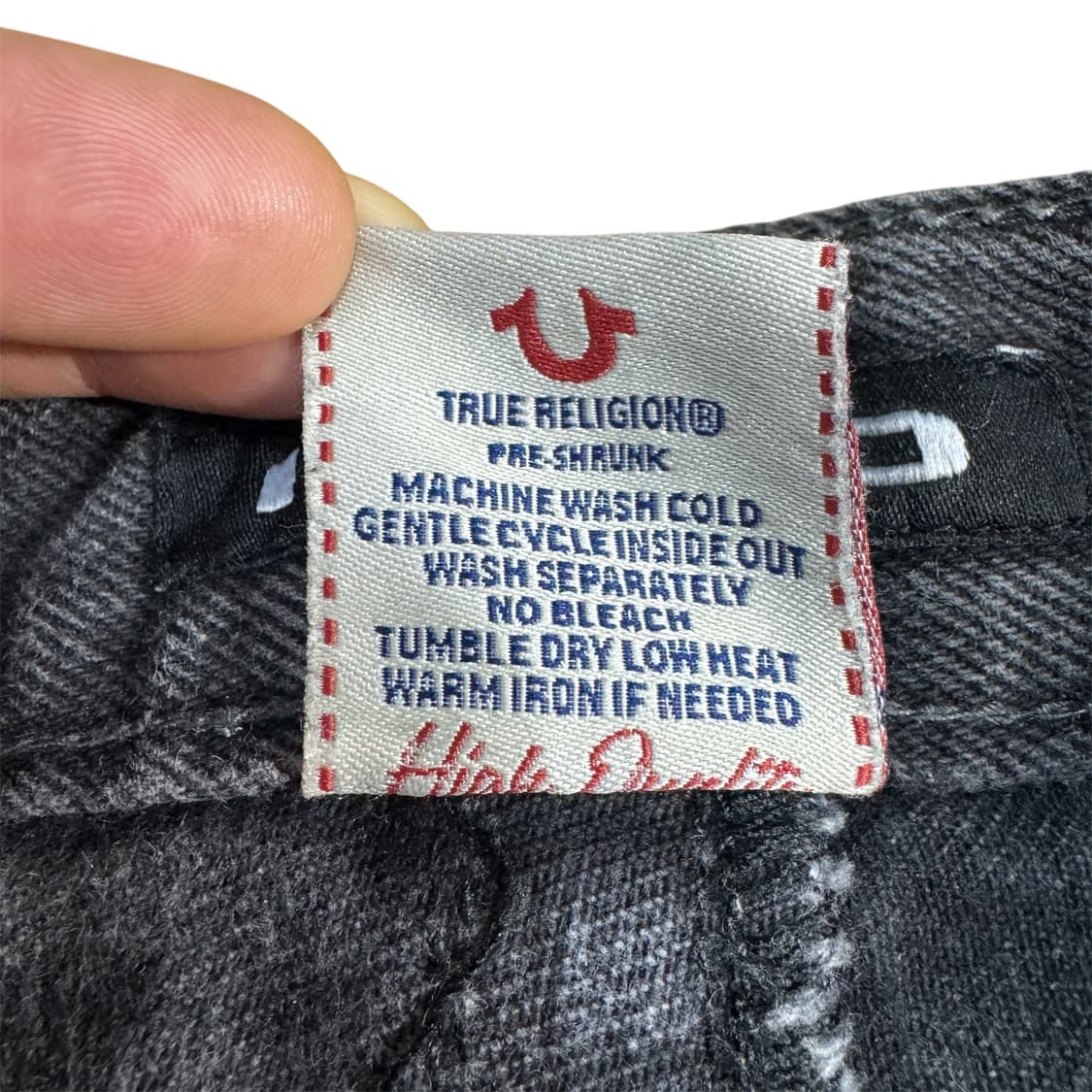 트루릴리전 X 아이시토 데인저 홀스 슈 데님팬츠 블랙 상품이미지8