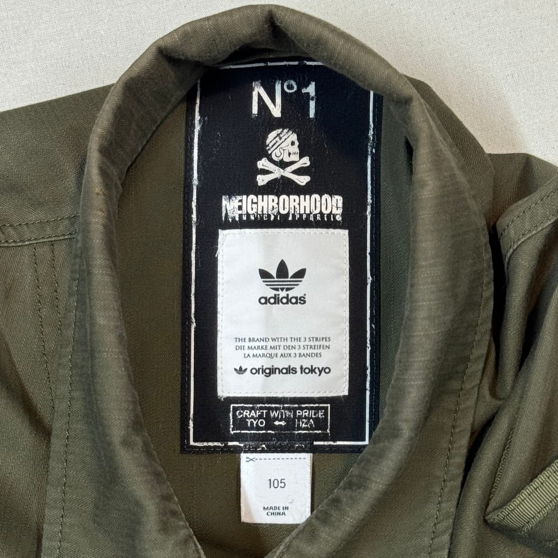 XL) 아디다스 x 네이버후드 나바호 밀리터리 셔츠 자켓 상품이미지7