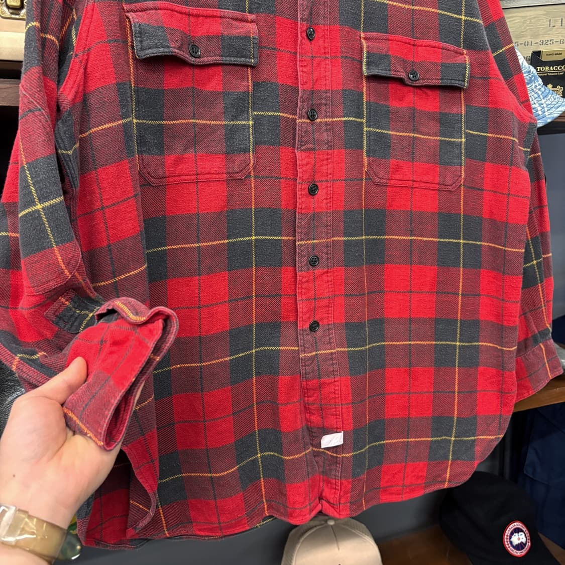 90s 폴로 랄프로렌 소프트 플란넬 타탄체크 워크셔츠 컴포트핏 N661 상품이미지4