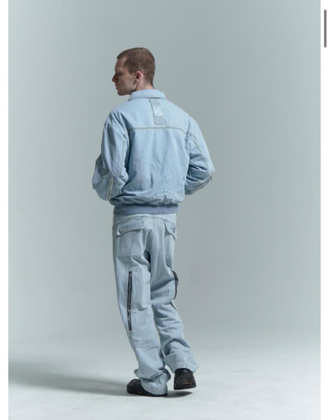 플라스틱 프로덕트 wave zipper pants(steel blue) 상품이미지2