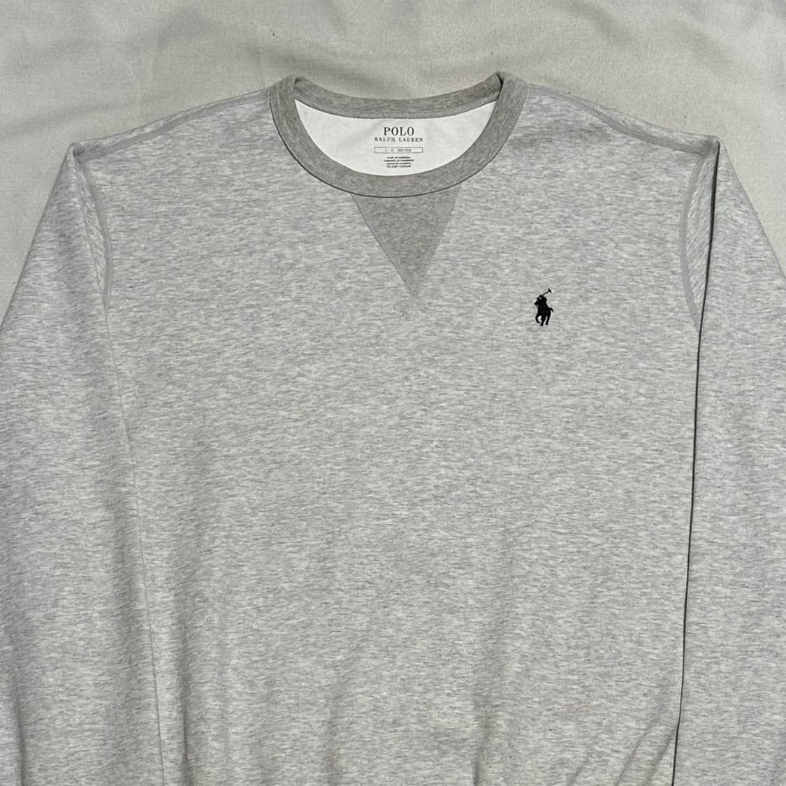 L 폴로랄프로렌 블랙 포니 그레이 맨투맨 상품이미지1