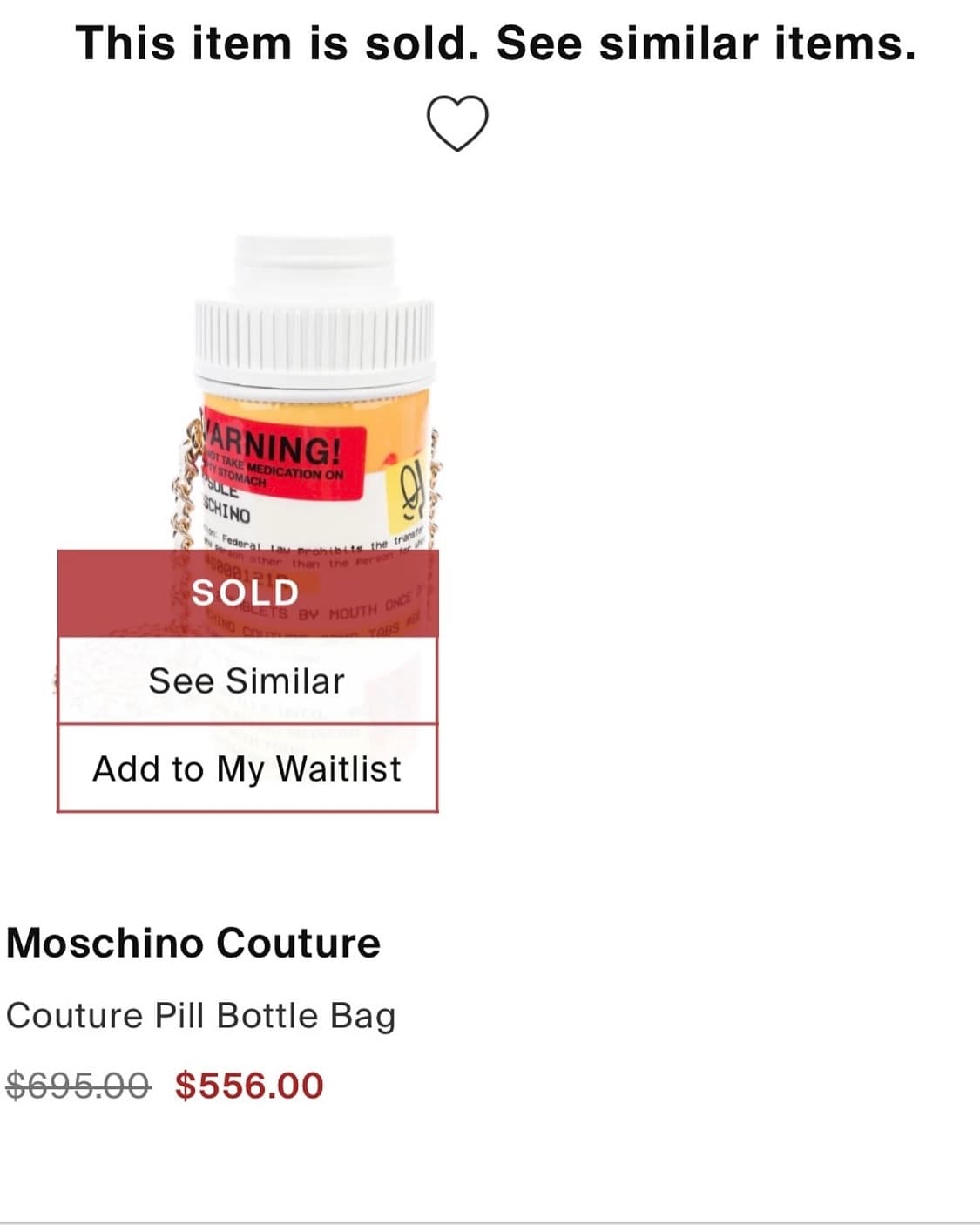 MOSCHINO pill bottle bag 상품이미지7