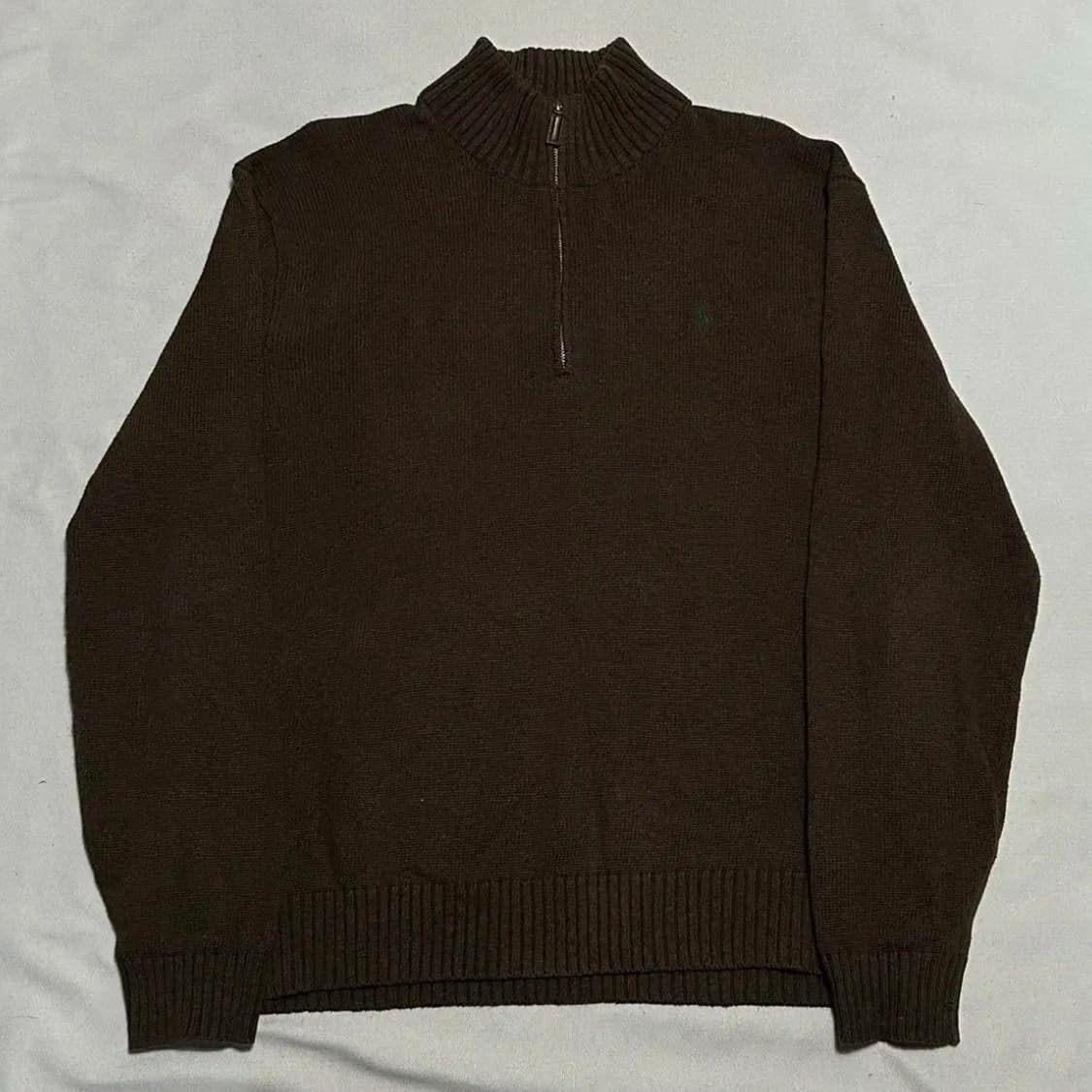 폴로랄프로렌 그린 포니 코튼 반집업 니트 상품이미지2