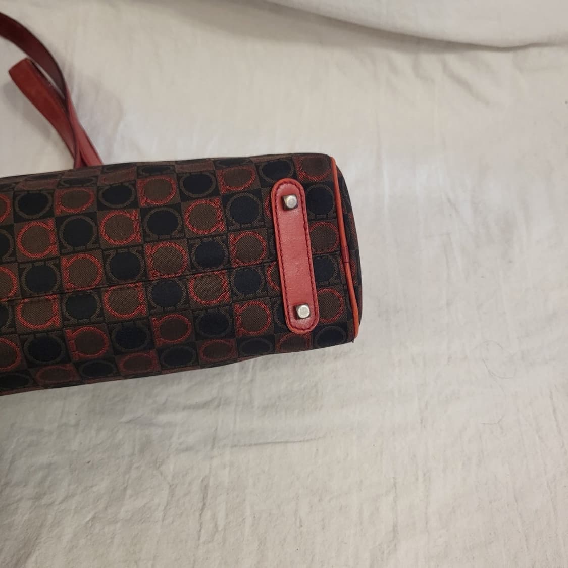 페라가모 간치니 숄더백 브라운 레드 상품이미지6