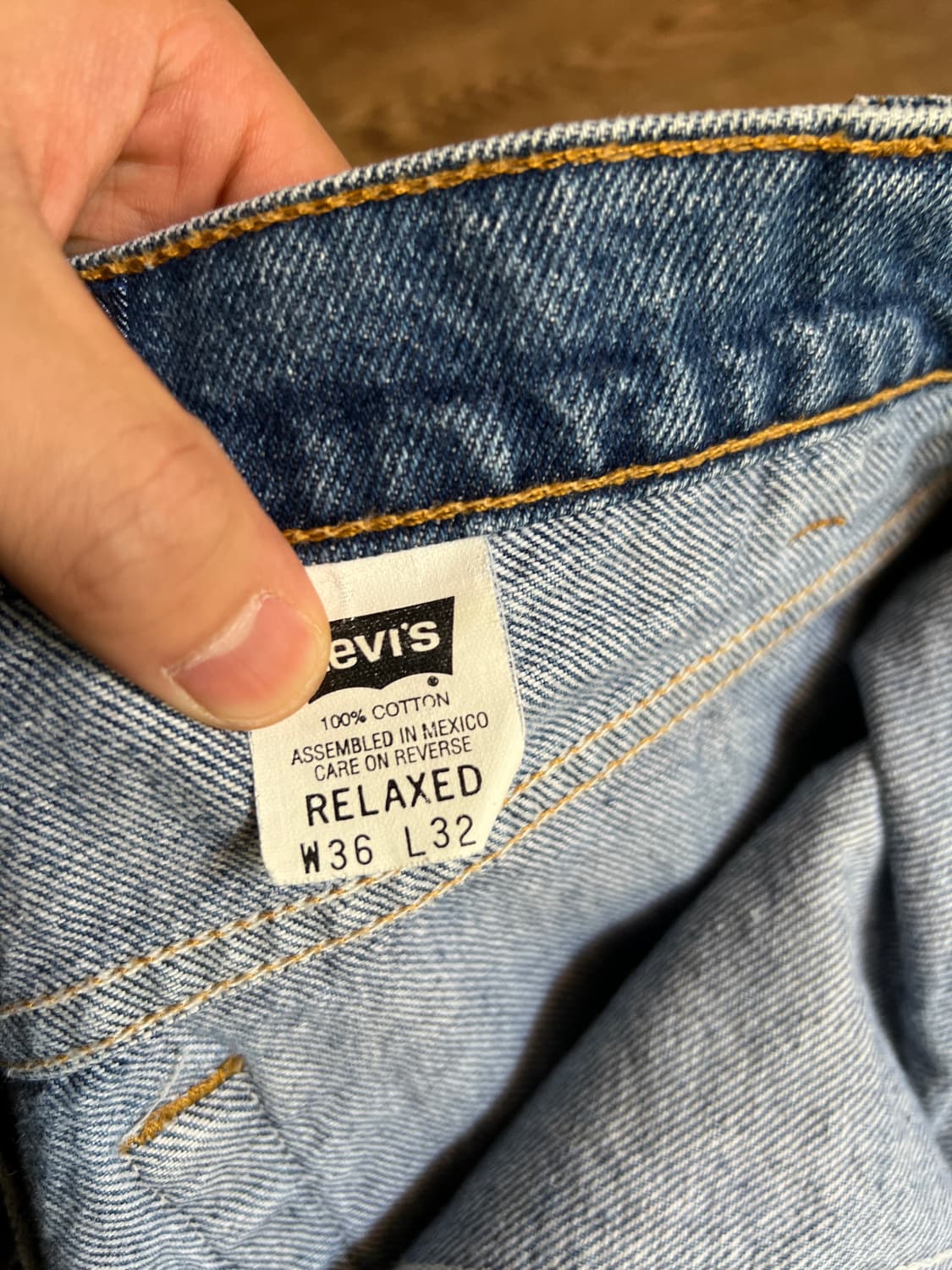 [36]90's 리바이스 USA 시그니처 540 배기핏 데미지드 데님팬츠 상품이미지8
