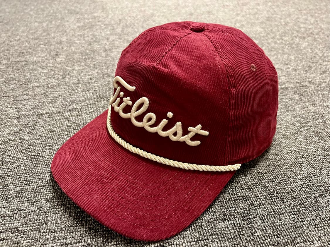 타이틀리스트 코듀로이 스냅백 버건디 새제품 상품이미지1