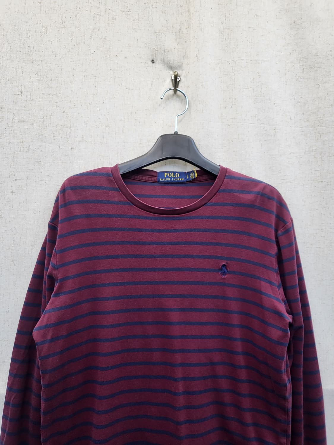 폴로 랄프로렌 스트라이프 긴팔티 버건디 상품이미지3