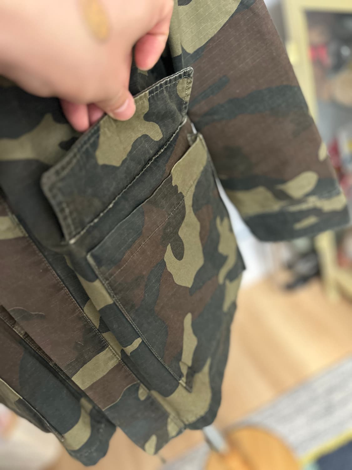 유나이티드 애로우즈 앤 손즈 카모 토미셔츠 하오리 자켓 M 상품이미지6