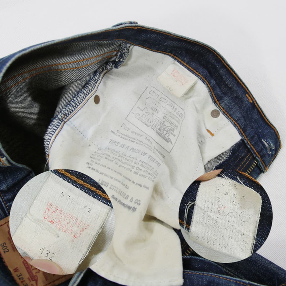 (착용컷) 리바이스 502xx 빅E 셀비지 진 (32) 상품이미지5