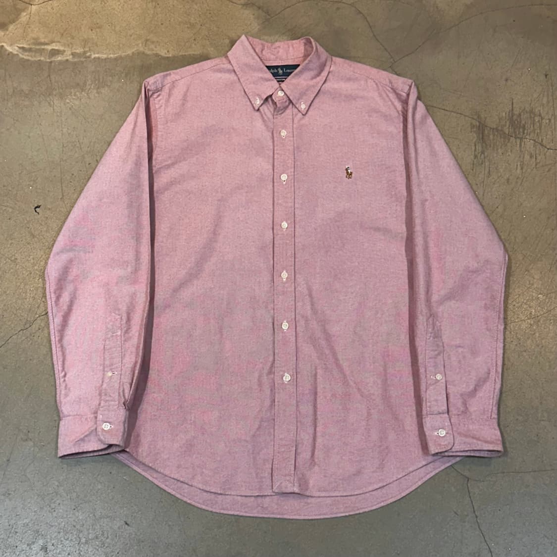 L 폴로랄프로렌 커스텀핏 핑크 코튼 셔츠 상품이미지2