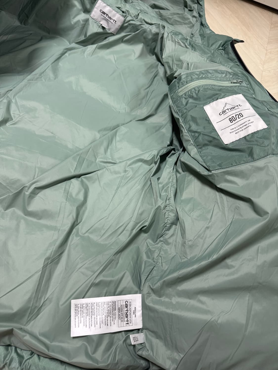칼하트 wip 아스펜 다운 알파 그린 상품이미지4