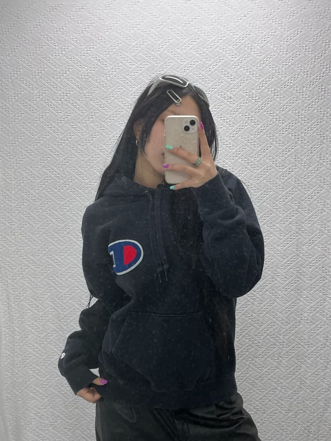 챔피온 올드스쿨 빅로고 헤비스웻 기모 후드티 XL C06851 상품이미지2