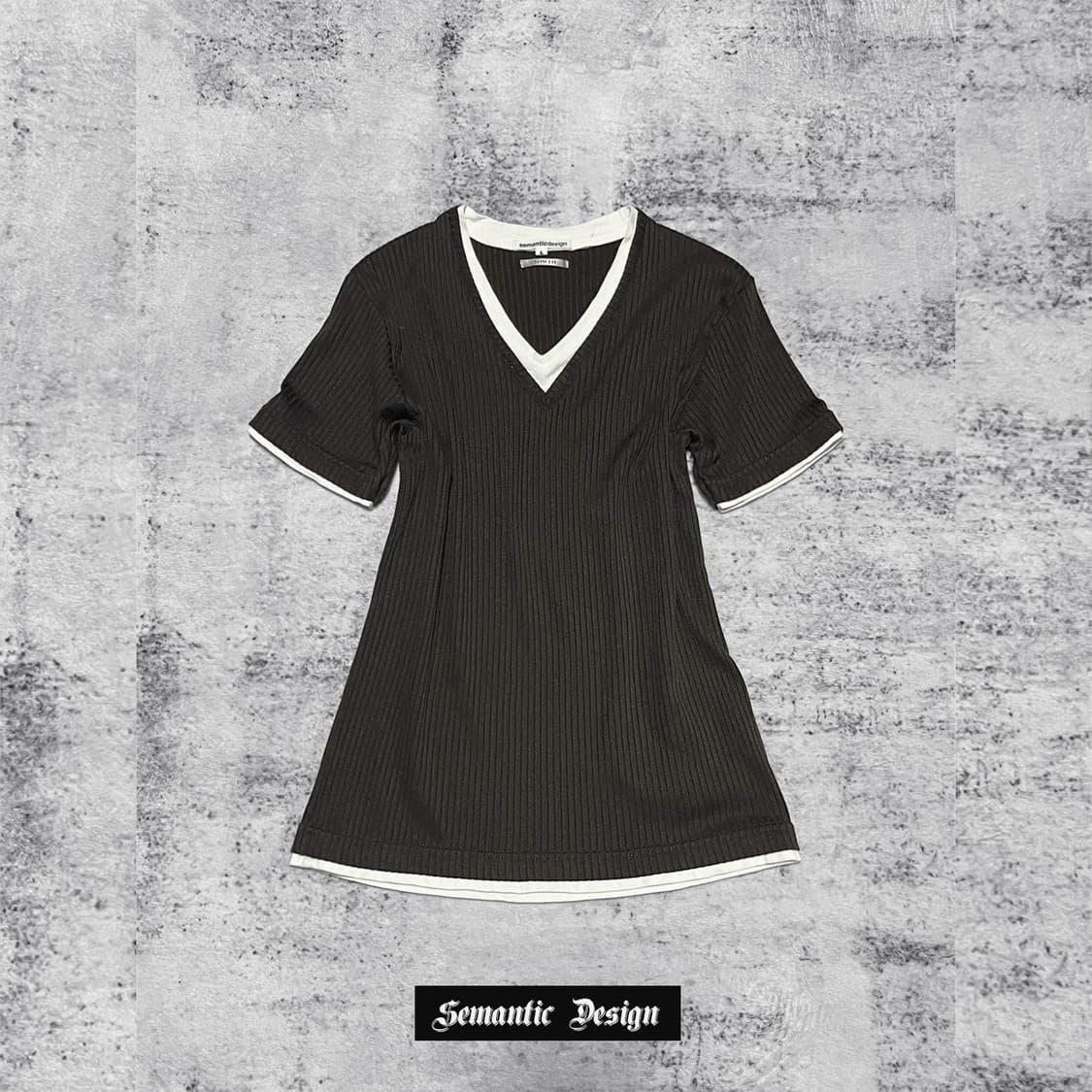 (semantic design) 00s ribbed t  상품이미지1