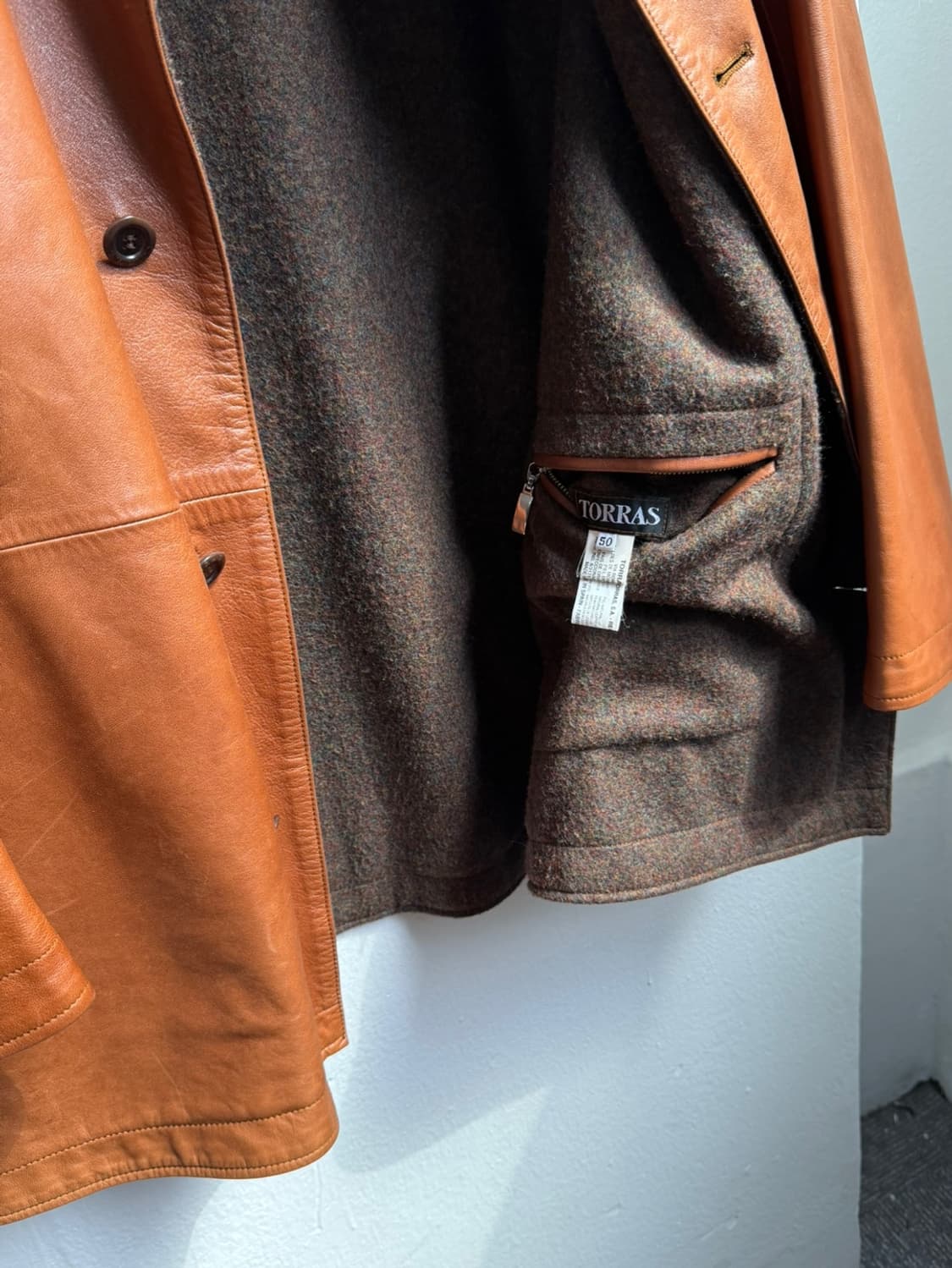 빈티지 Torras 리버시블 레더 코트  상품이미지3
