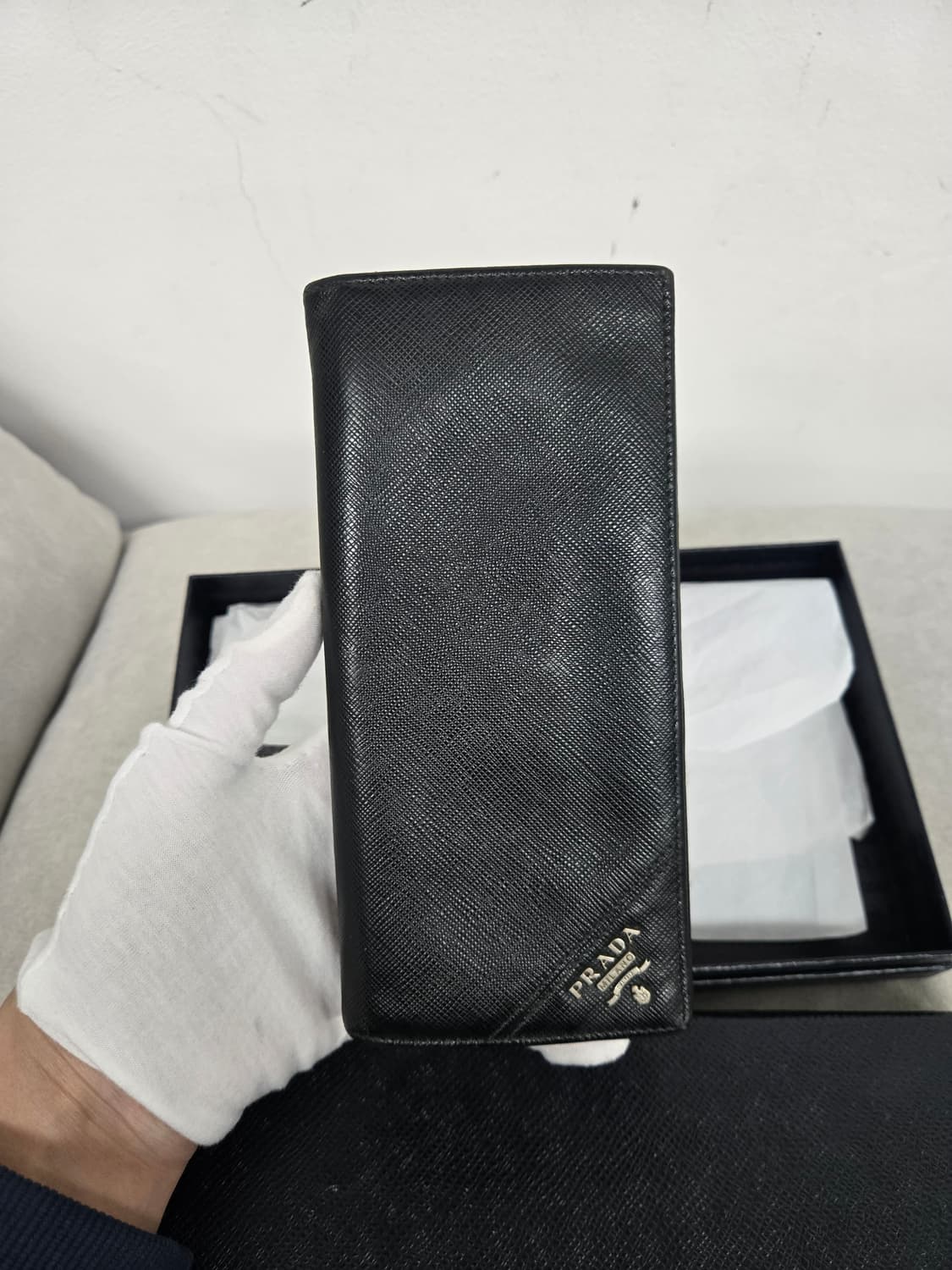 [보증서 정품]프라다 사피아노 장지갑 상품이미지1